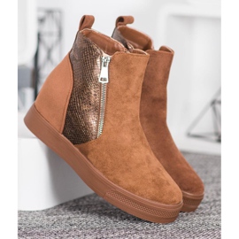 Bestelle Botas com padrão de cobra marrom 2