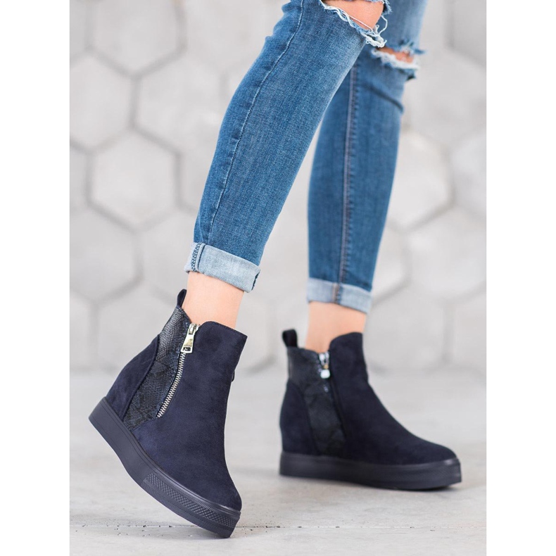 Bestelle Botas com padrão de cobra azul 1 Bestelle Botas com padrão de cobra azul 1