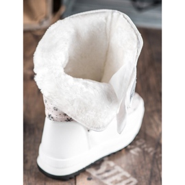 SHELOVET Botas de velcro para neve branco 1