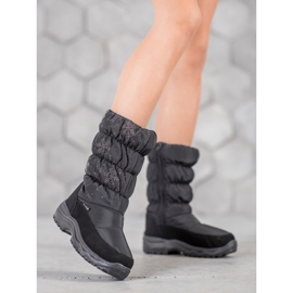 SHELOVET Botas de neve quente na plataforma preto 2