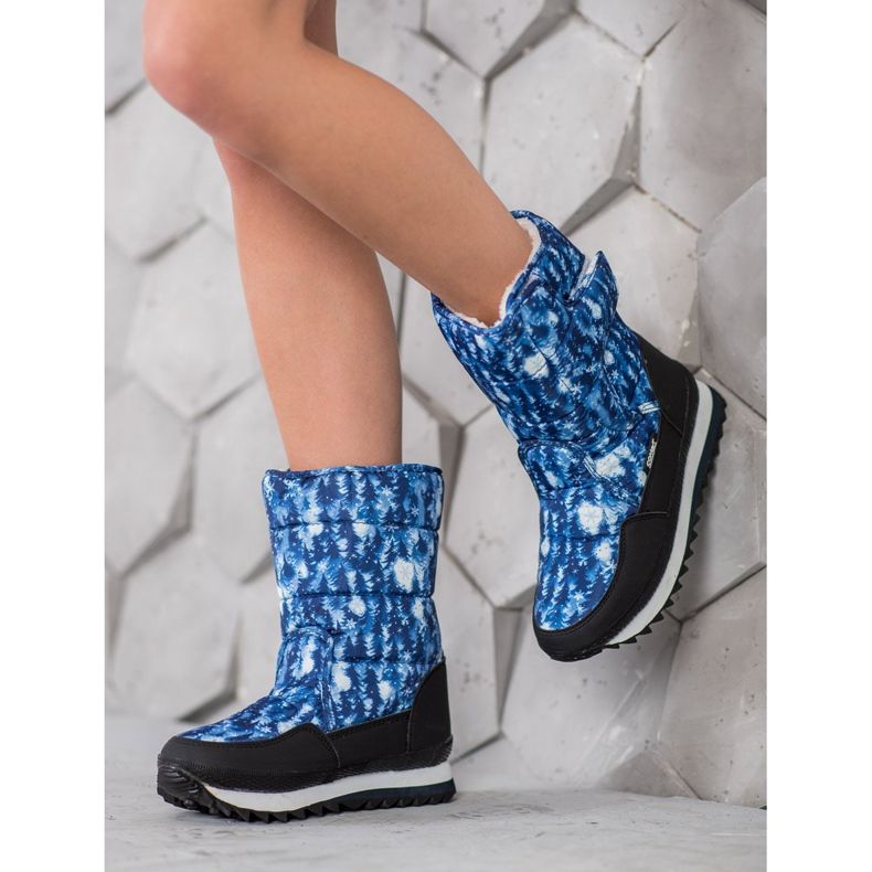 SHELOVET Botas de neve com aplicativo azul 1