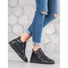 Sergio Leone Tênis pretos na plataforma 1