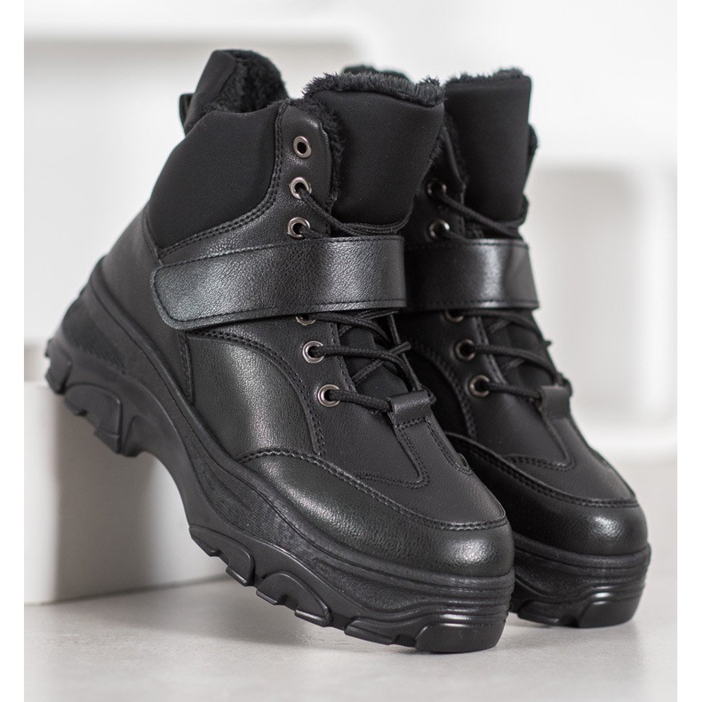 Bona Botas pretas da moda preto 2