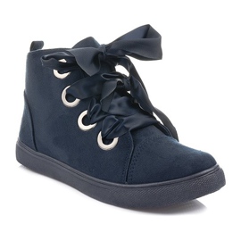 Botas de camurça com arcos TL0147 Azul marinho preto 1