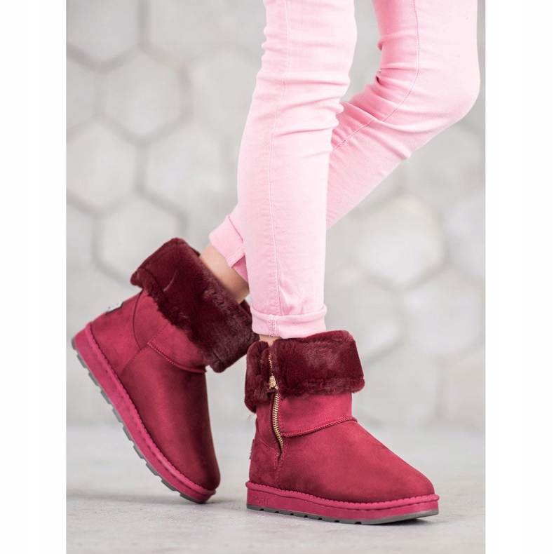 Bona Mukluki com haste enrolada vermelho multicolorido 1 Bona Mukluki com haste enrolada vermelho multicolorido 1