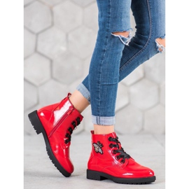 Sergio Leone Botas com aplicativo vermelho 1