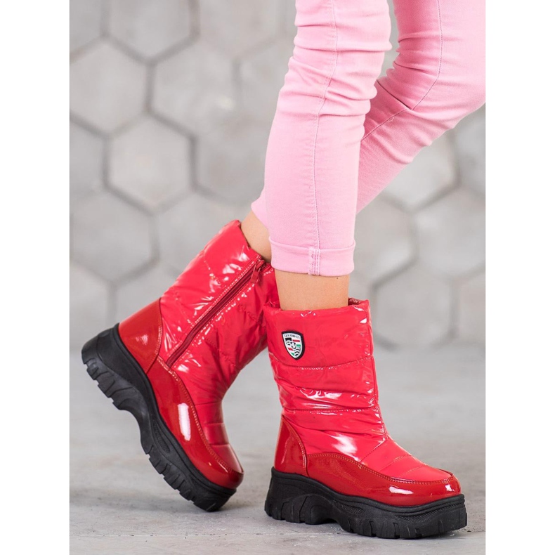 SHELOVET Botas quentes de inverno vermelho 1