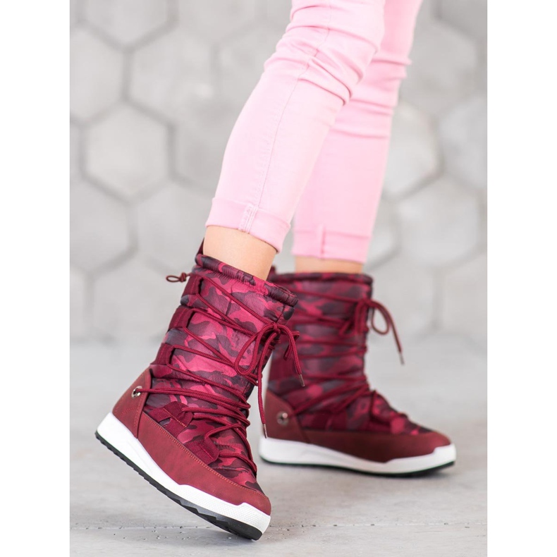 Small Swan Botas de neve moro vermelho 2 Small Swan Botas de neve moro vermelho 2