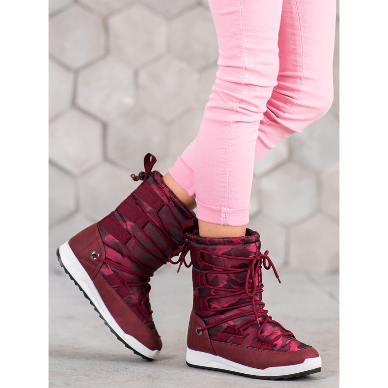 Small Swan Botas de neve moro vermelho 1