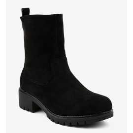 Botas altas de camurça preta 8B905 preto 1