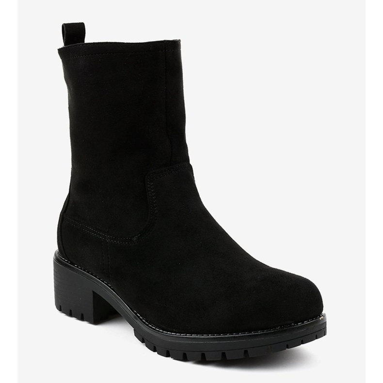 Botas altas de camurça preta 8B905 preto 1