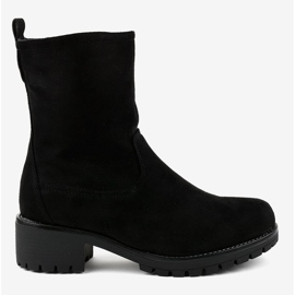 Botas altas de camurça preta 8B905 preto 2