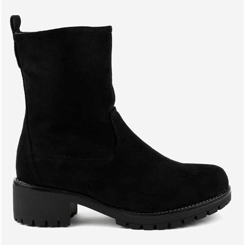 Botas altas de camurça preta 8B905 preto 2
