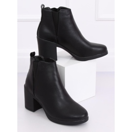 Botas pretas de salto alto por Emily Black preto 1