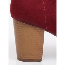 Botins de camurça cor de vinho 8B856 Wine II Grade vermelho 1