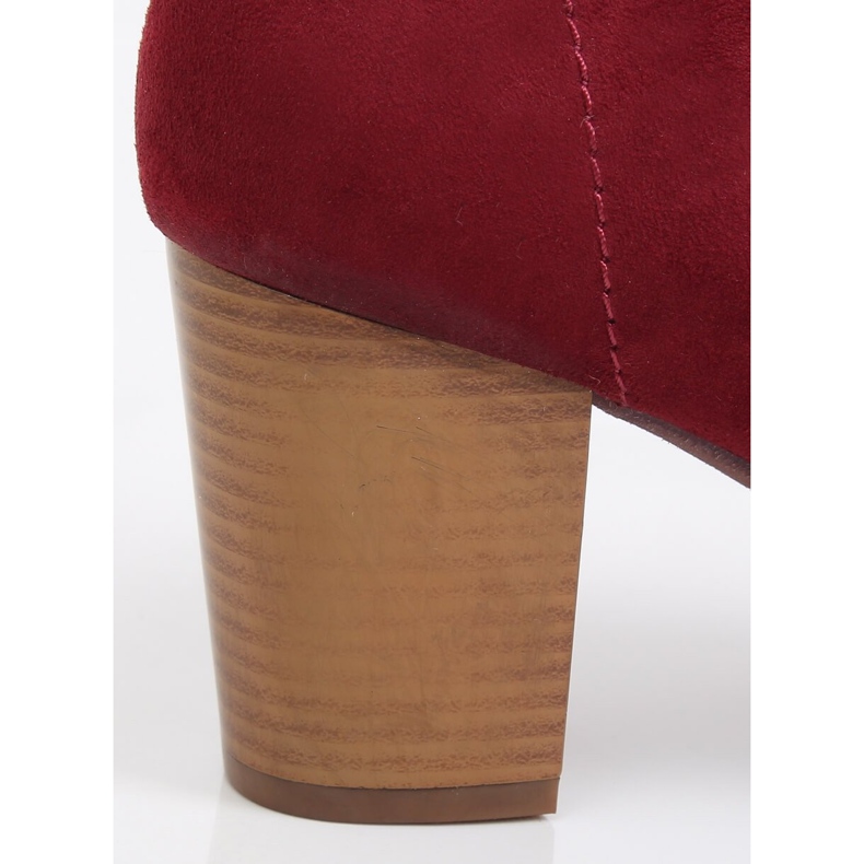 Botins de camurça cor de vinho 8B856 Wine II Grade vermelho 1