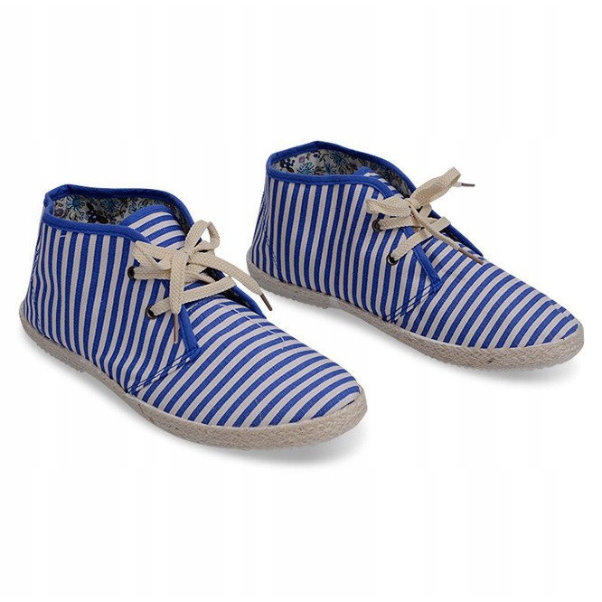 Botas Tênis com Sola Palha 2607 Azul castanho 2