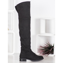 SHELOVET Botas elegantes sobre o joelho preto 1