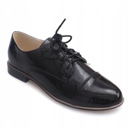 Sapatos femininos com cordões C760JE pretos 1