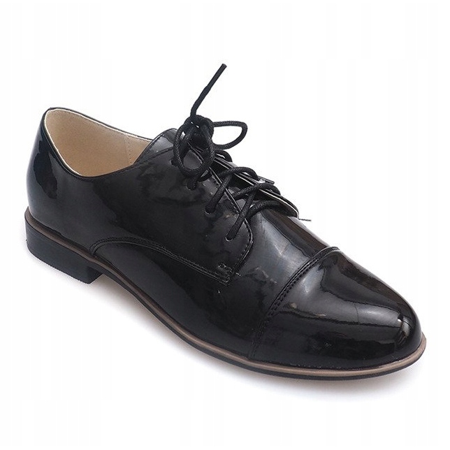 Sapatos femininos com cordões C760JE pretos 1