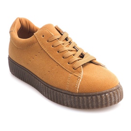 Botas trepadeiras na plataforma de camelo T5020 marrom 1