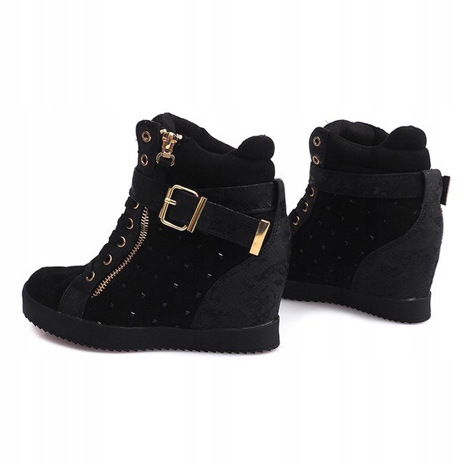 Tênis cunha 6227-Y preto 1