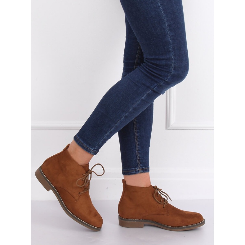 Botas de atar camelo 8B977 Camel marrom 1