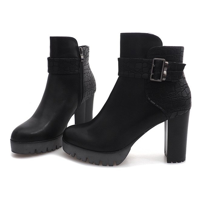 Botas quentes de salto TL-10 Preto 2