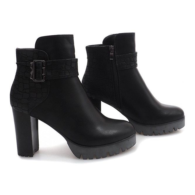 Botas quentes de salto TL-10 Preto 1