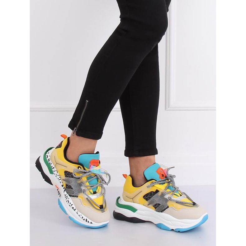 LA65P Yellow trainers multicolorido 2