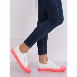 Tênis com sola colorida, branco e rosa FG-2948 Rosa 1