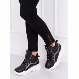 Sapatos esportivos pretos de tornozelo alto RB-3348 Preto 1