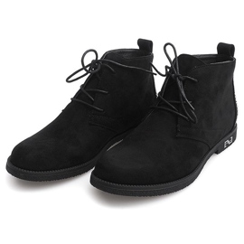 Botas amarradas com lantejoulas H543 pretas preto 1 Botas amarradas com lantejoulas H543 pretas preto 1