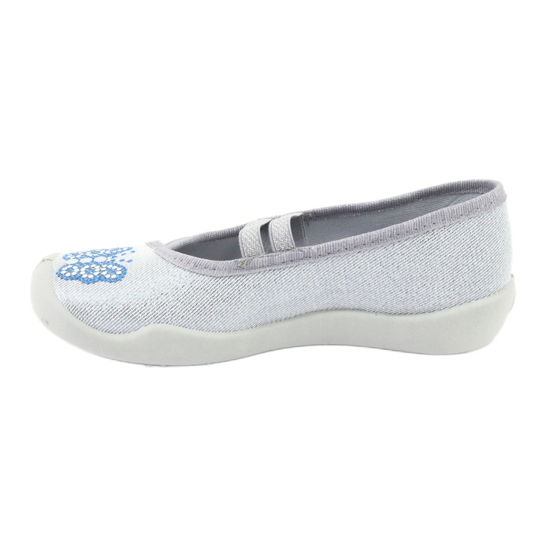 Sapatos infantis Befado corações 116X267 azul cinza 2