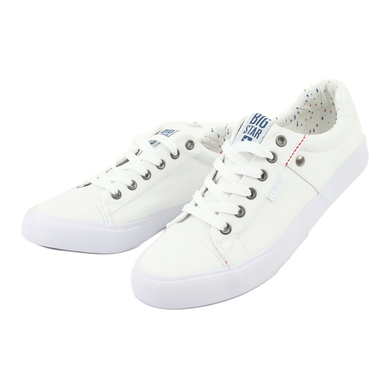 Tênis masculino Big Star, amarrado branco 174097 2