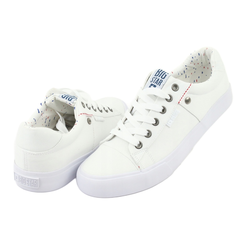 Tênis masculino Big Star, amarrado branco 174097 3
