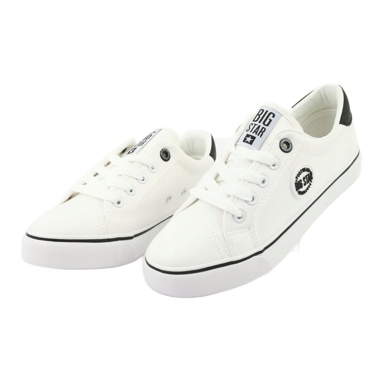 Tênis Big Star amarrado em branco 274473 preto 3