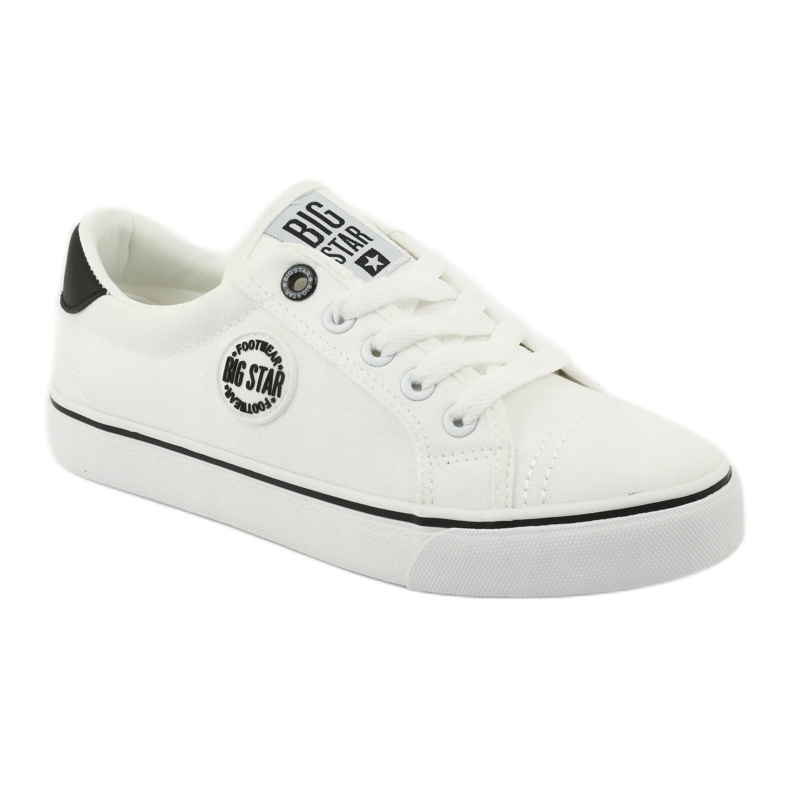 Tênis Big Star amarrado em branco 274473 preto 1