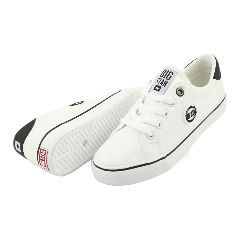 Tênis Big Star amarrado em branco 274473 preto 4