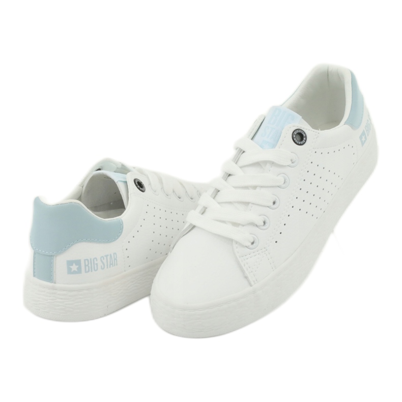 Tênis branco BIG STAR 274482 azul 5