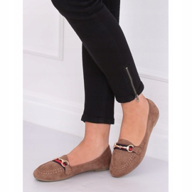 Mocassins bege feminino B2027 Khaki cáqui 1