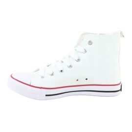 Tênis de cano alto American Club LH42 branco vermelho 2