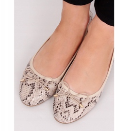 Snake skin ballerinas LK31P Snake bege 1