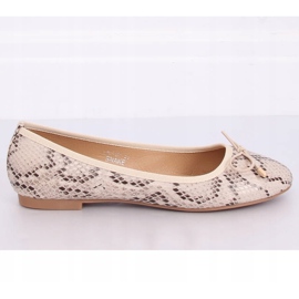 Snake skin ballerinas LK31P Snake bege 2