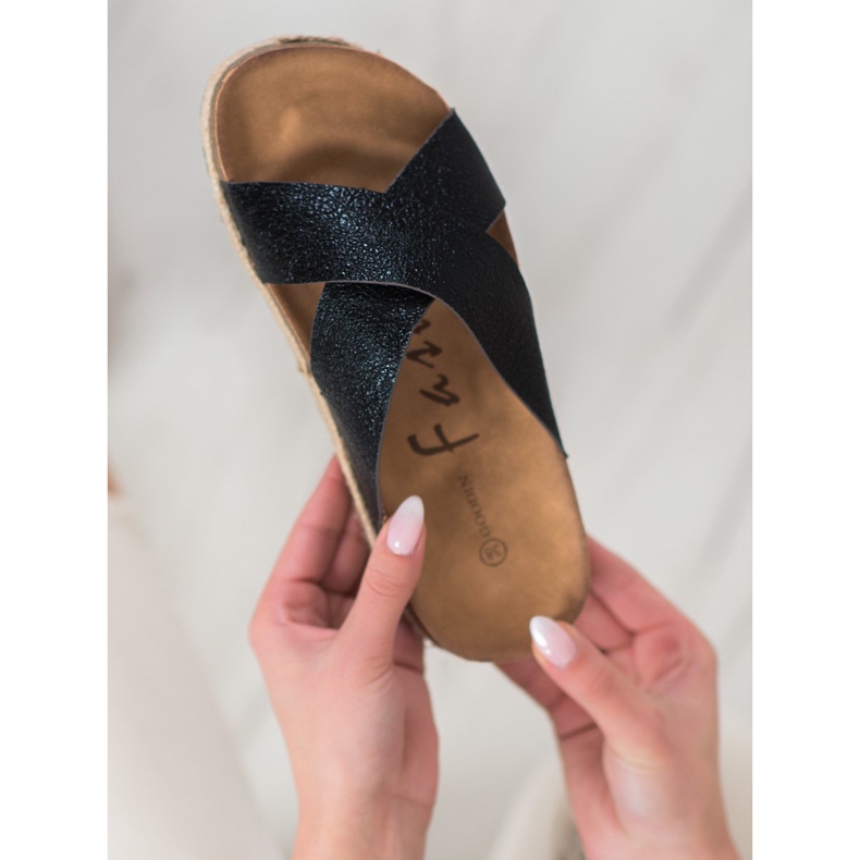 Goodin Chinelos Pretos Confortáveis 1