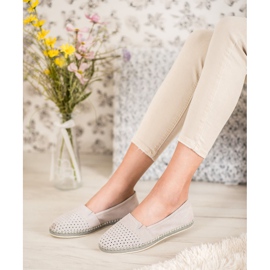 Goodin Bailarina de couro a céu aberto cinza 1