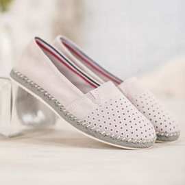 Goodin Bailarina de couro a céu aberto cinza 2