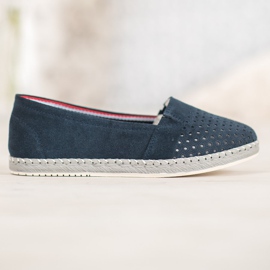 Goodin Bailarina de couro a céu aberto azul 1