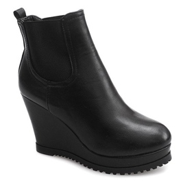 Cunhas 9298 Botas pretas em cunha preto 2
