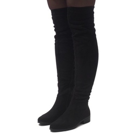 Botas de camurça QQ006 # Preta preto 1